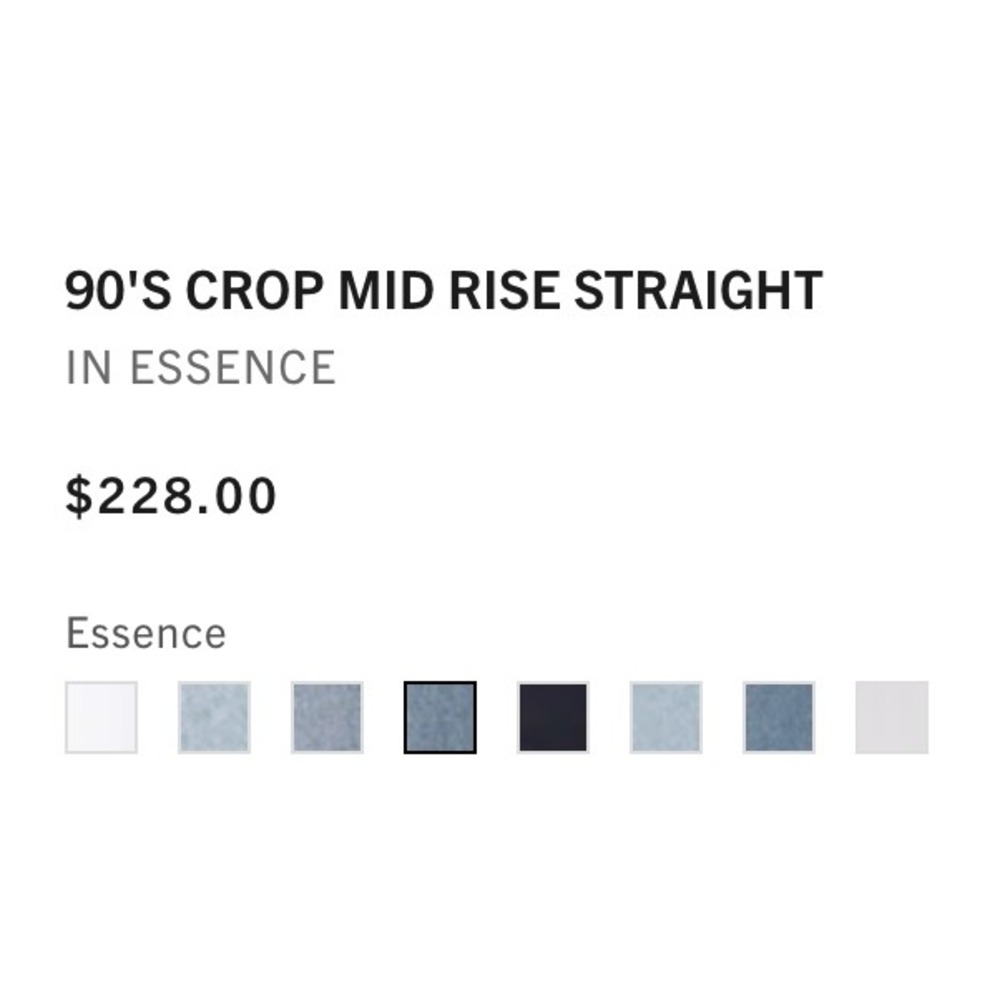 AGOLDE 90s Crop Mid Rise Straight Jeans Essence Blue Organic Cotton Size 29 - Picture 6 of 6
